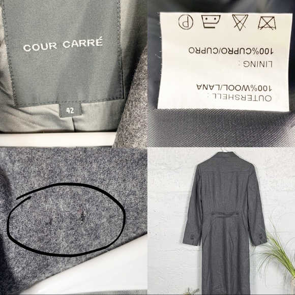 100% Wool Cour Carew Long Trench Coat - Picture 8 of 8